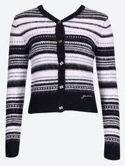 Soft wool stripe cardigan ref: