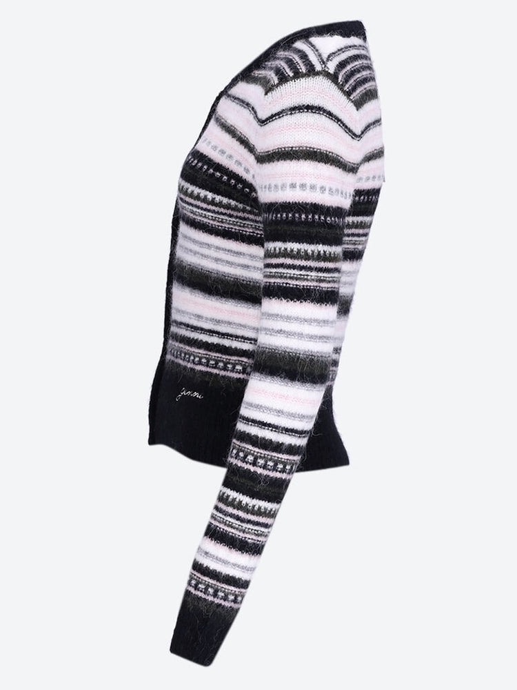 Soft wool stripe cardigan 2