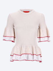 Solid light beige peplum t-shirt ref: