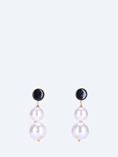 Sonia double pearl earrings