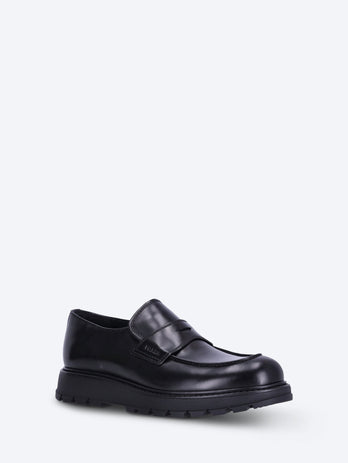 Spazzolato rois leather loafers sho