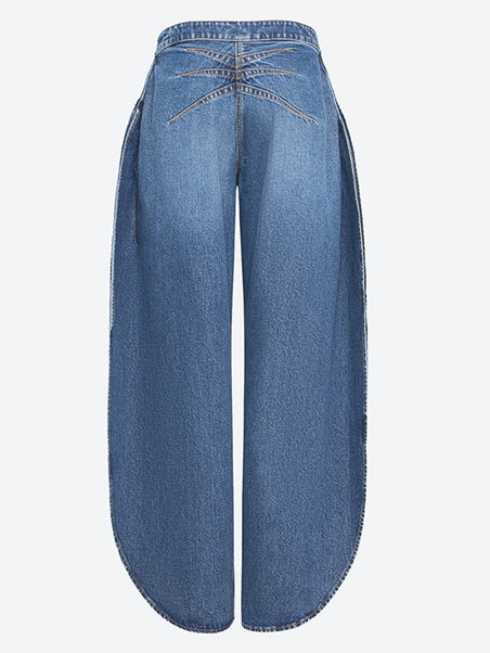 Stone denim petal jeans