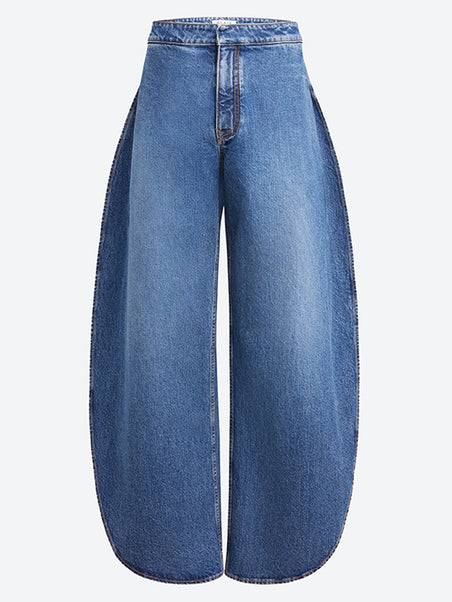 Stone denim petal jeans