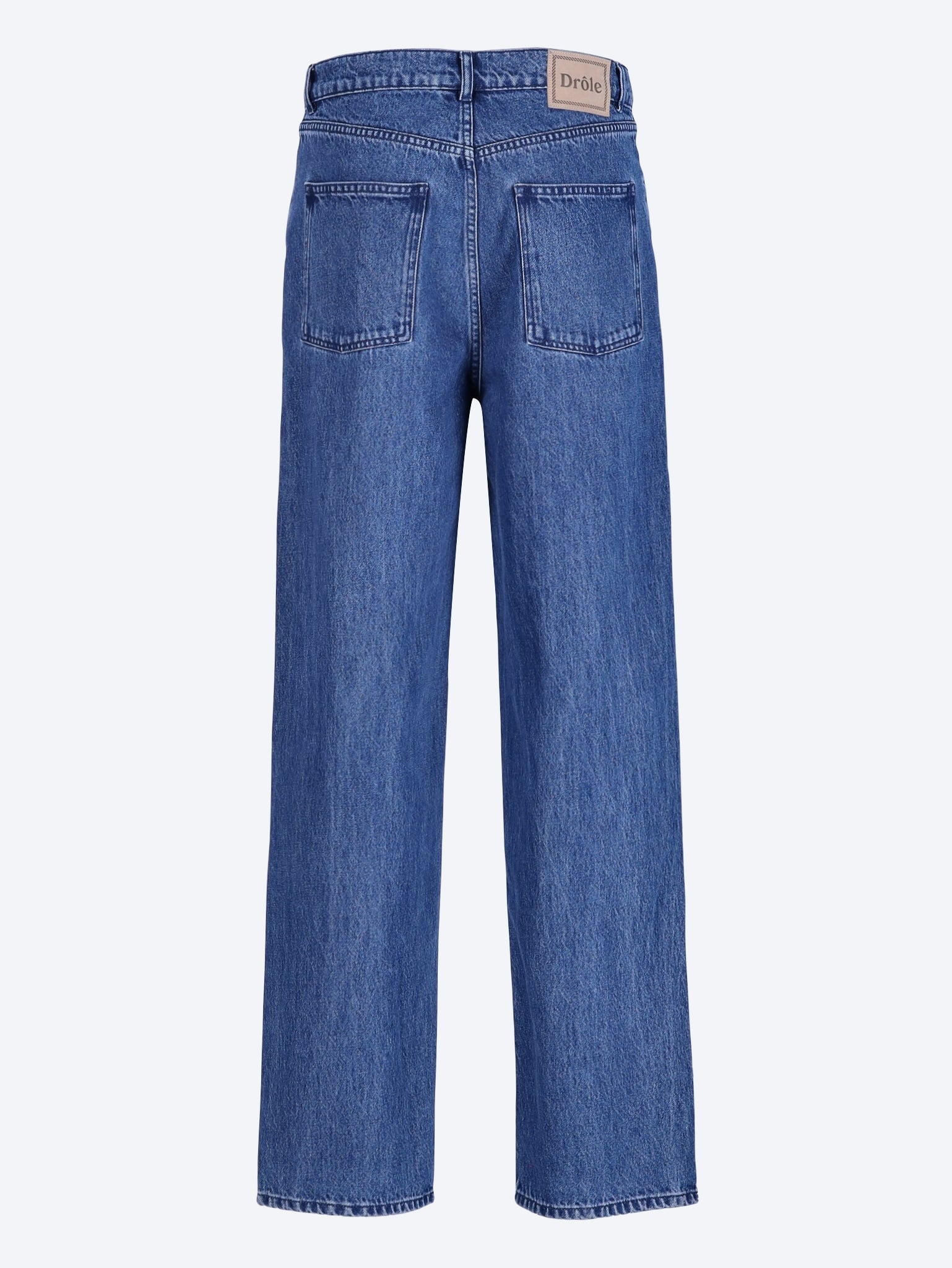 Straight blue cotton jeans 3