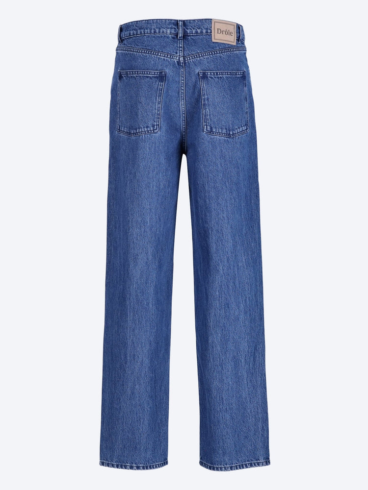 Straight blue cotton jeans 3