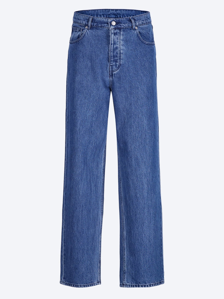 Straight blue cotton jeans 1
