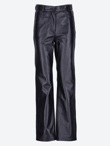 Pantalon en cuir droit