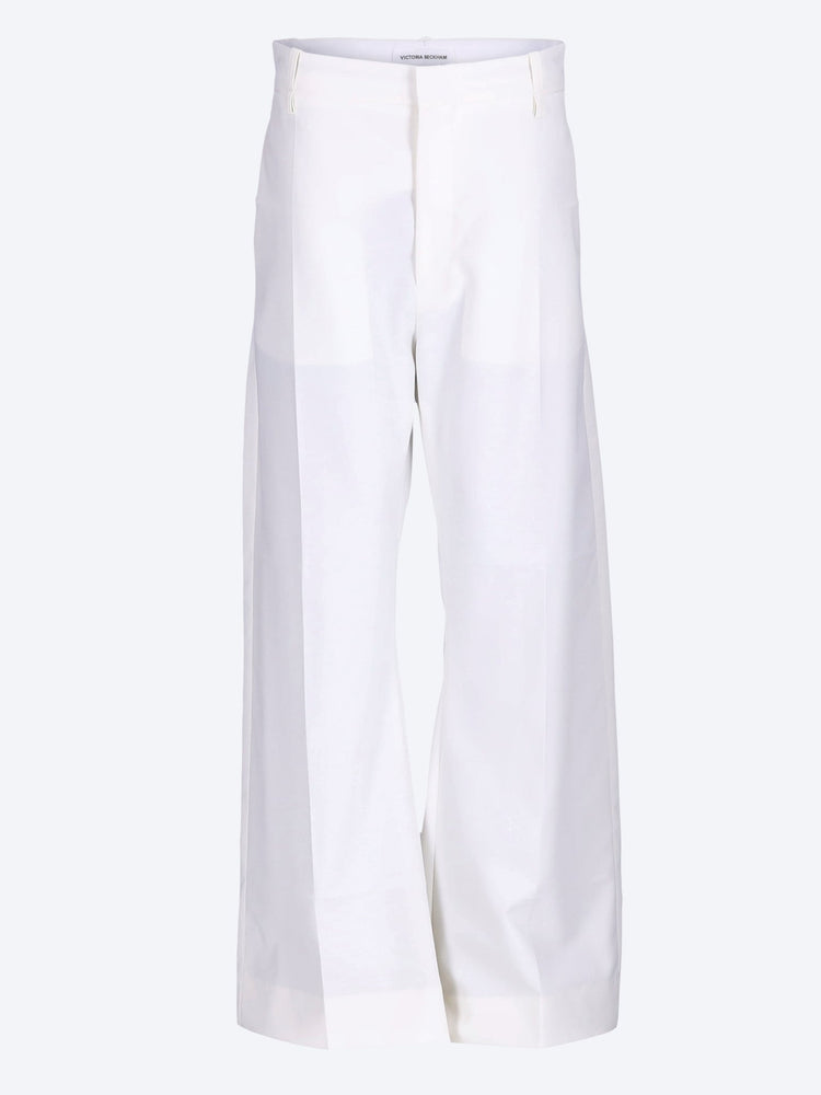 Straight leg folded pants 1