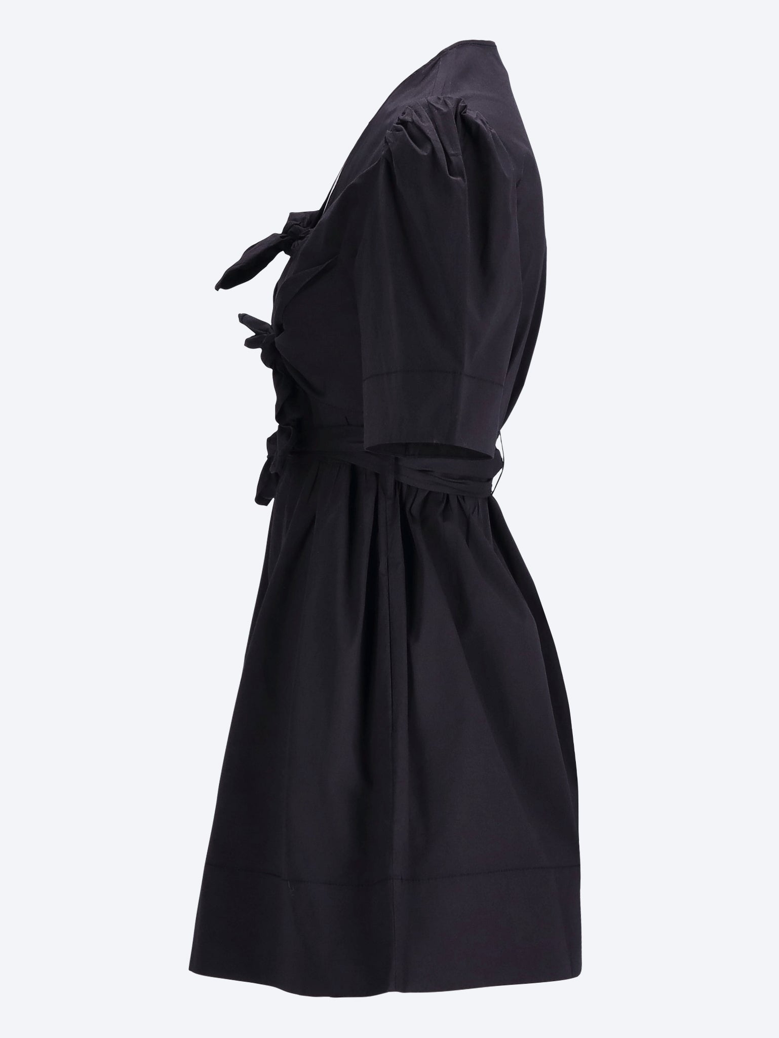 Stretch cotton mini tie strap dress 2