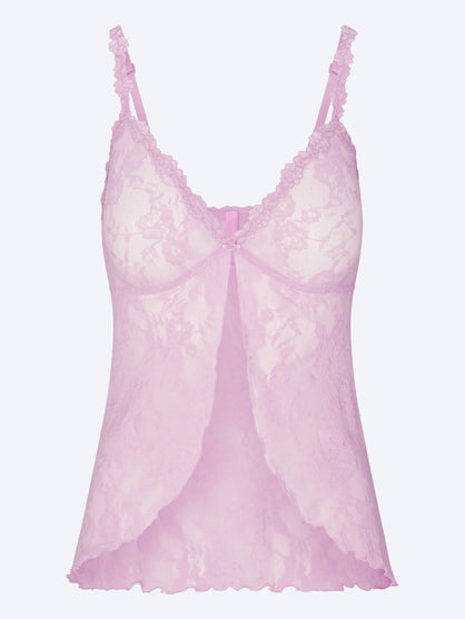 Stretch lace babydoll top