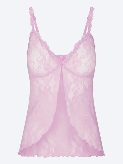 Stretch lace babydoll top