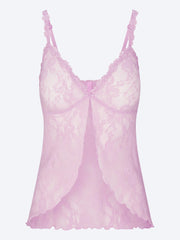Babydoll-Oberteil aus Stretchspitze ref: