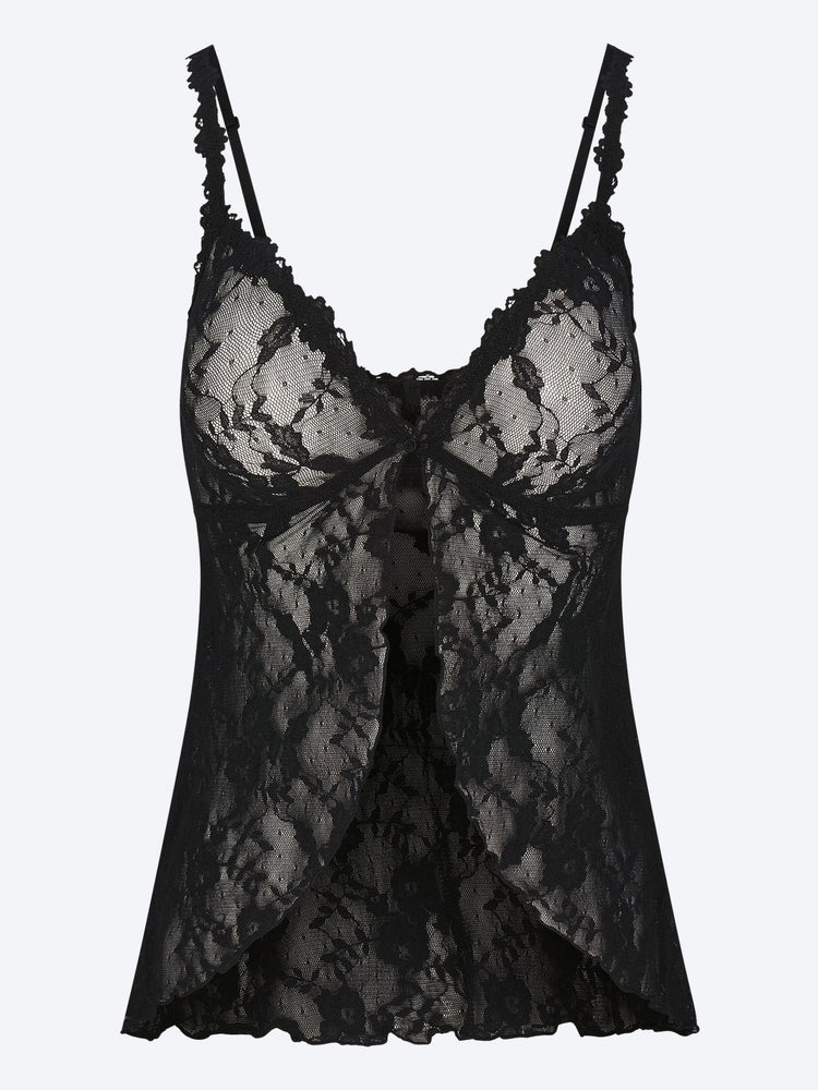 Babydoll-Oberteil aus Stretchspitze 1