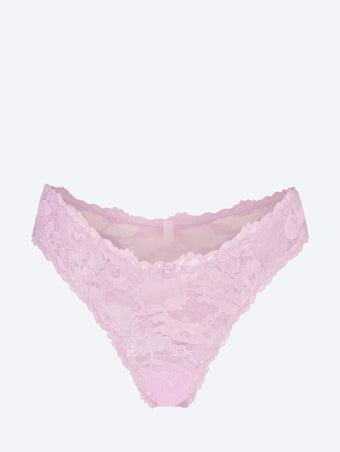 Stretch lace dipped thong