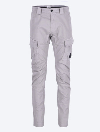 Stretch satin cargo pants