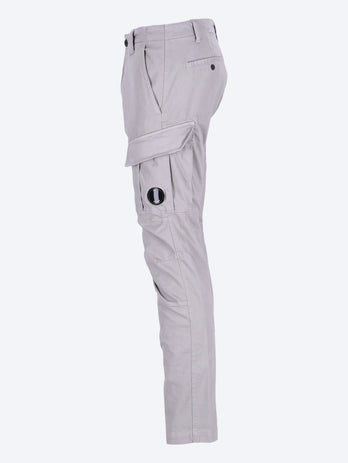 Stretch satin cargo pants