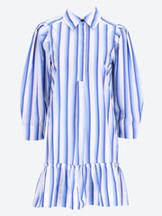 Robe de chemise en coton à rayures ref: