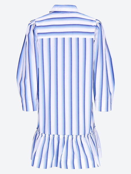 Stripe cotton mini shirt dress