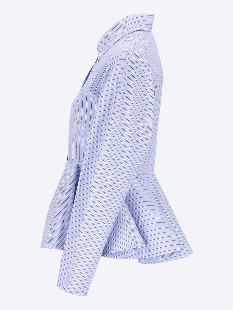 Stripe cotton peplum shirt 2