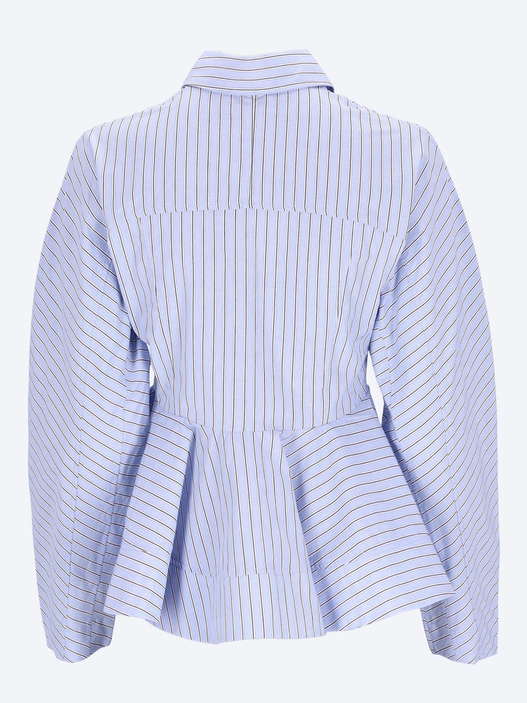 Stripe cotton peplum shirt 3