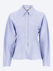 Stripe cotton peplum shirt ref: