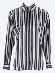 Stripe satin long sleeve shirt ref: