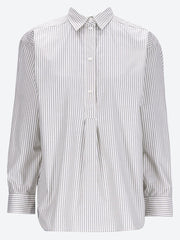 Striped half-placket shirt ref: