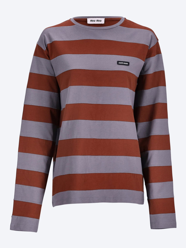 Striped jersey t-shirt 1