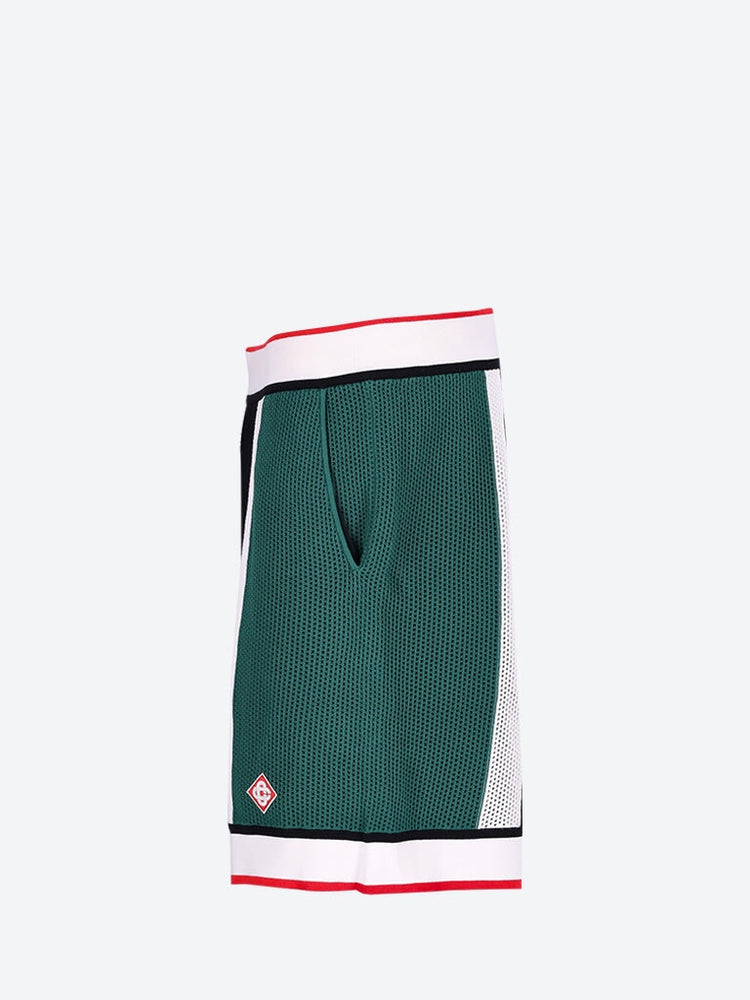 Striped mesh shorts 2