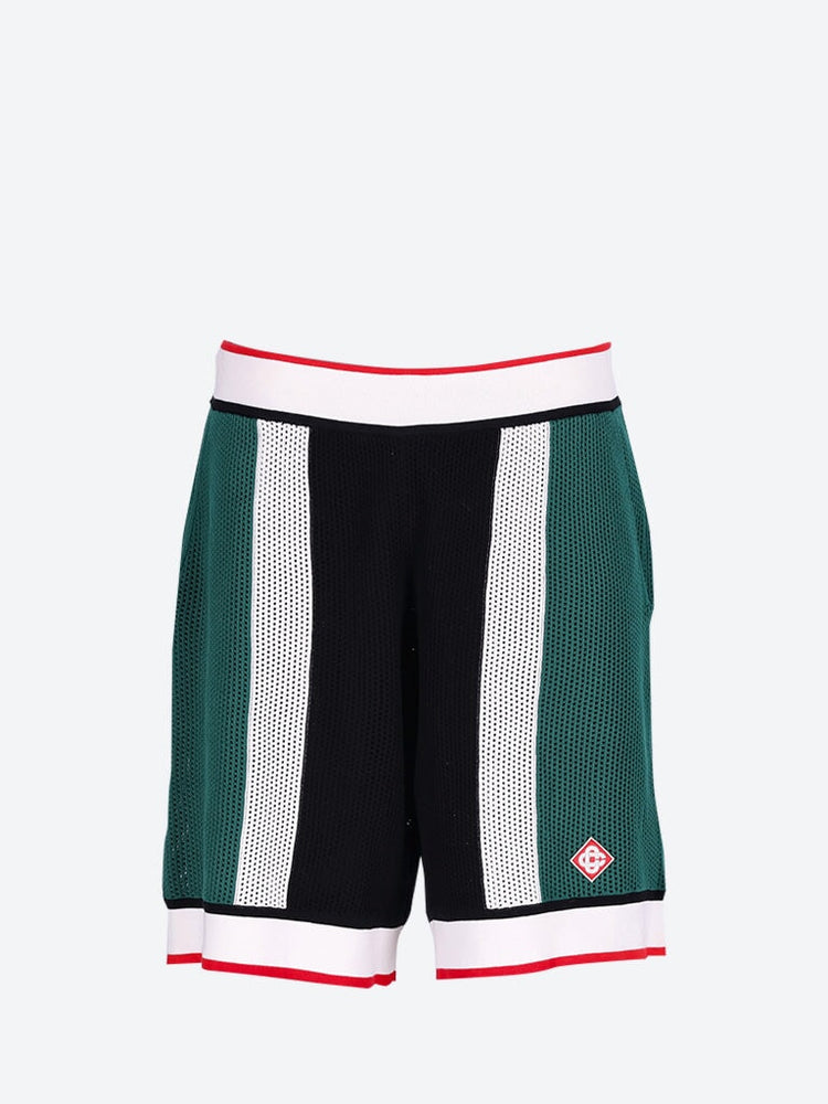 Striped mesh shorts 1