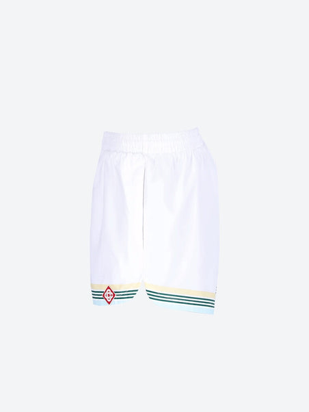Striped nylon shorts