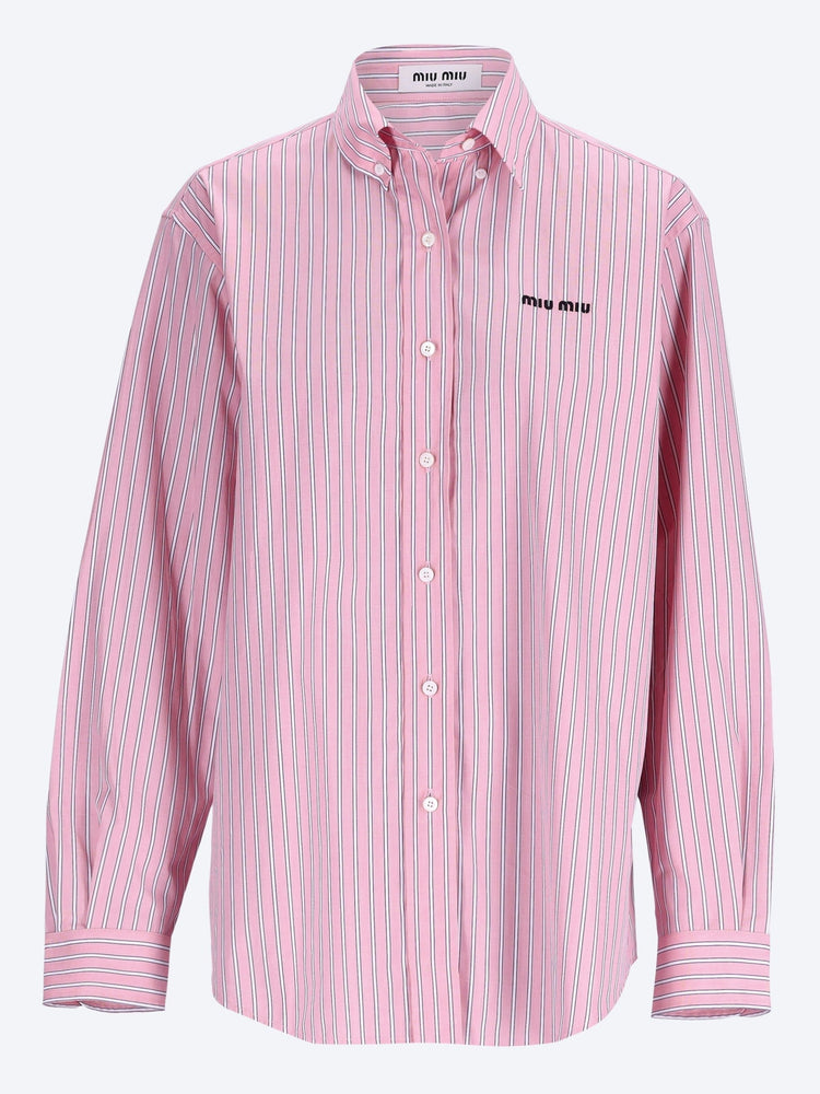 Striped poplin shirt 1