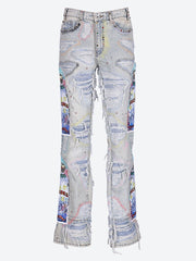 Stud distressed jeans ref: