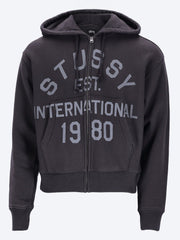 Stussy est printed zip hoodie ref:
