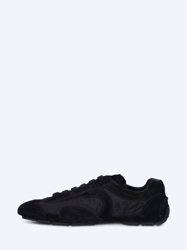Suede and nylon sneakers 4