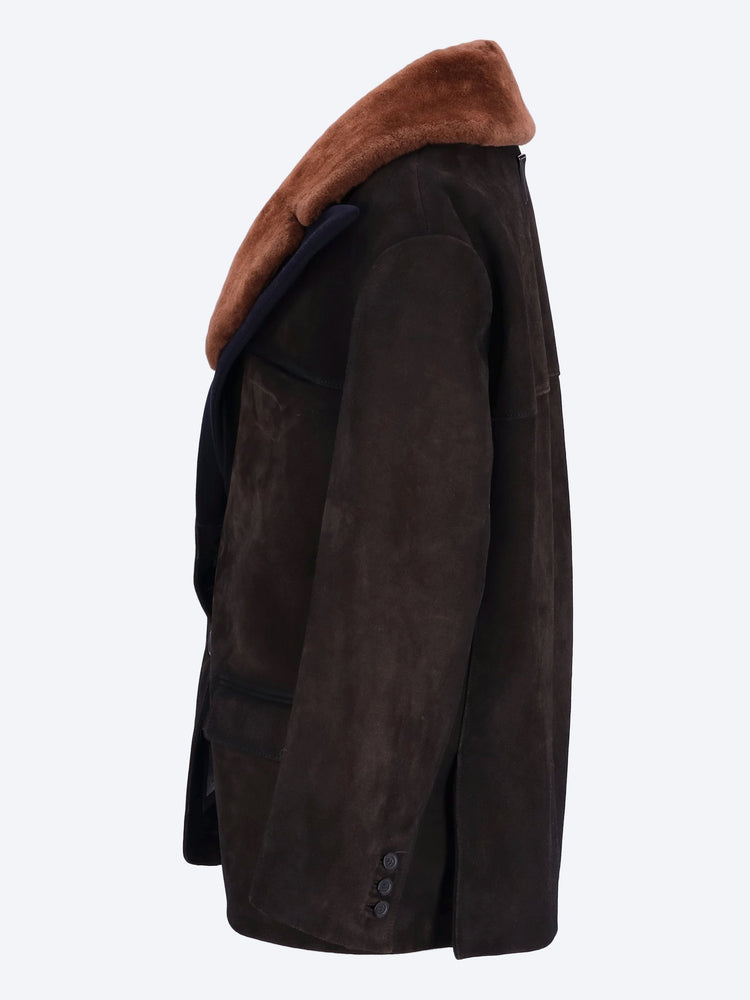 Suede and shearling caban jacket 2