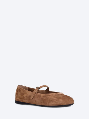 Suede leather ballerinas