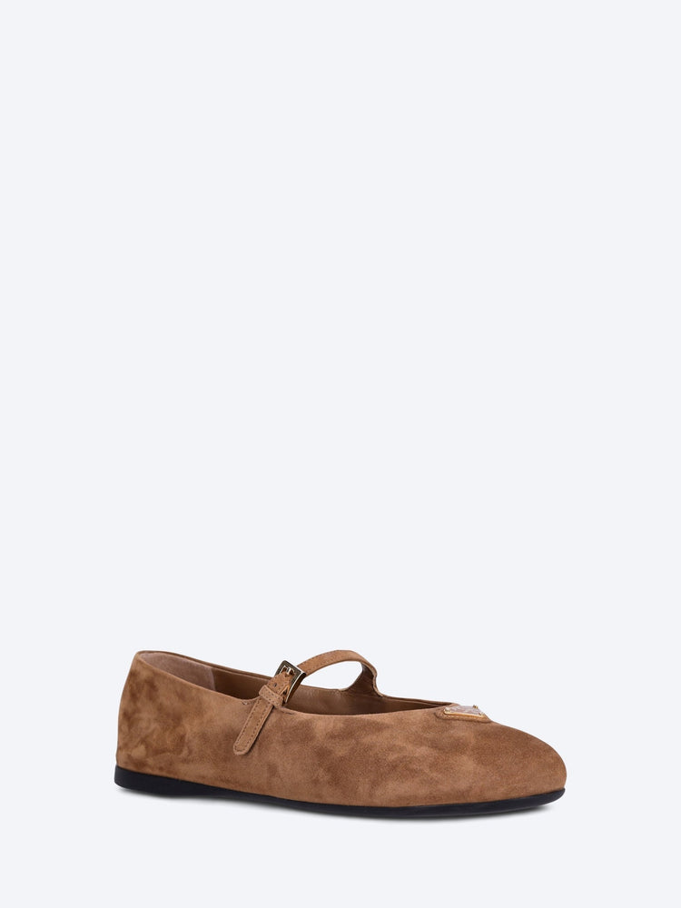 Suede leather ballerinas 2