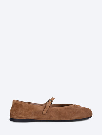Suede leather ballerinas