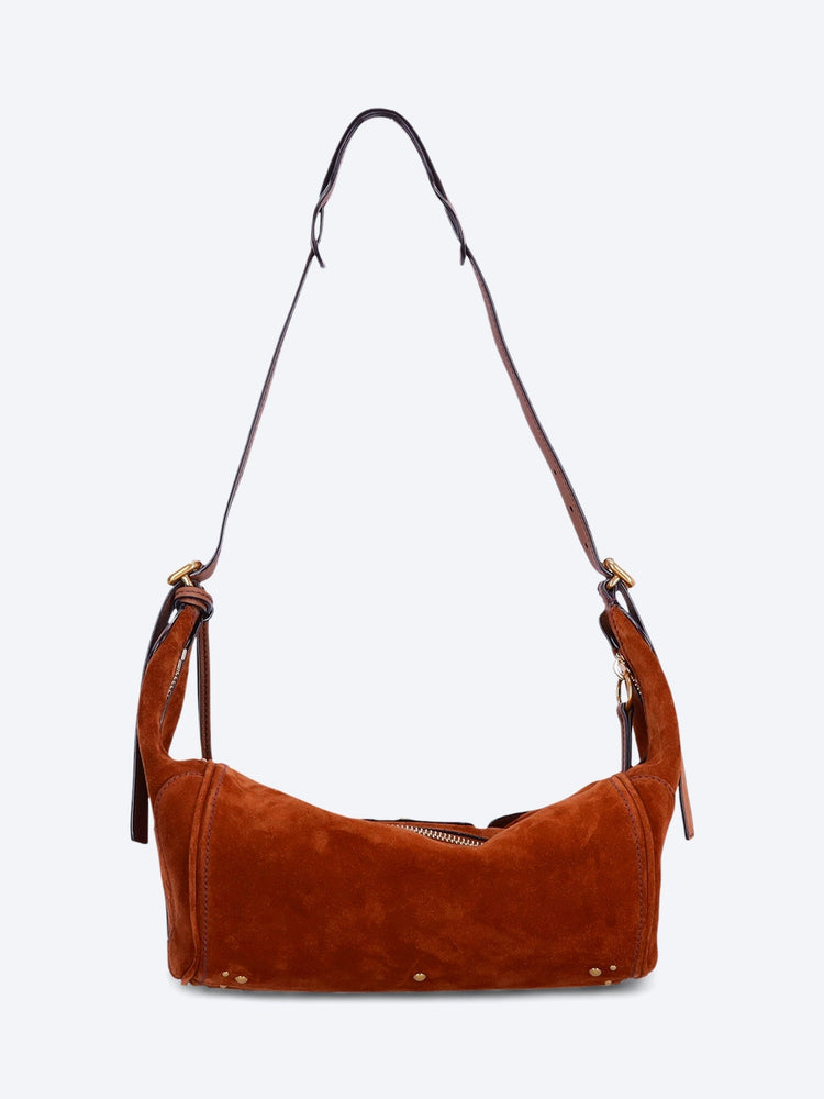 Suede leather paddington crossbody bag 4