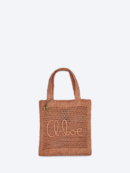 Summer banana raffia tote bag