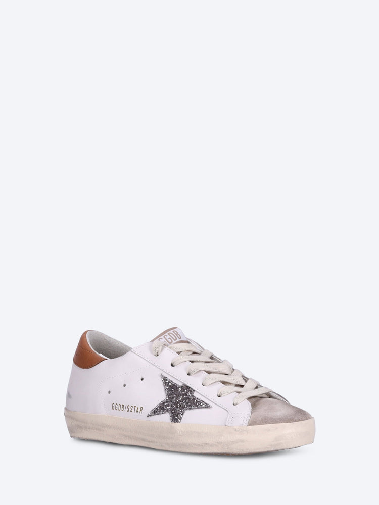 Superstar-Sneaker aus Leder mit Obermaterial und Ferse aus Wildleder mit glitzernden Sternen 2