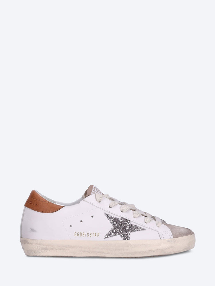 Superstar-Sneaker aus Leder mit Obermaterial und Ferse aus Wildleder mit glitzernden Sternen 1