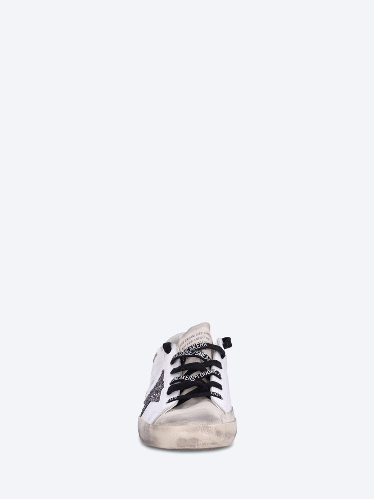 Super-star leather upper glitter star sneakers 3