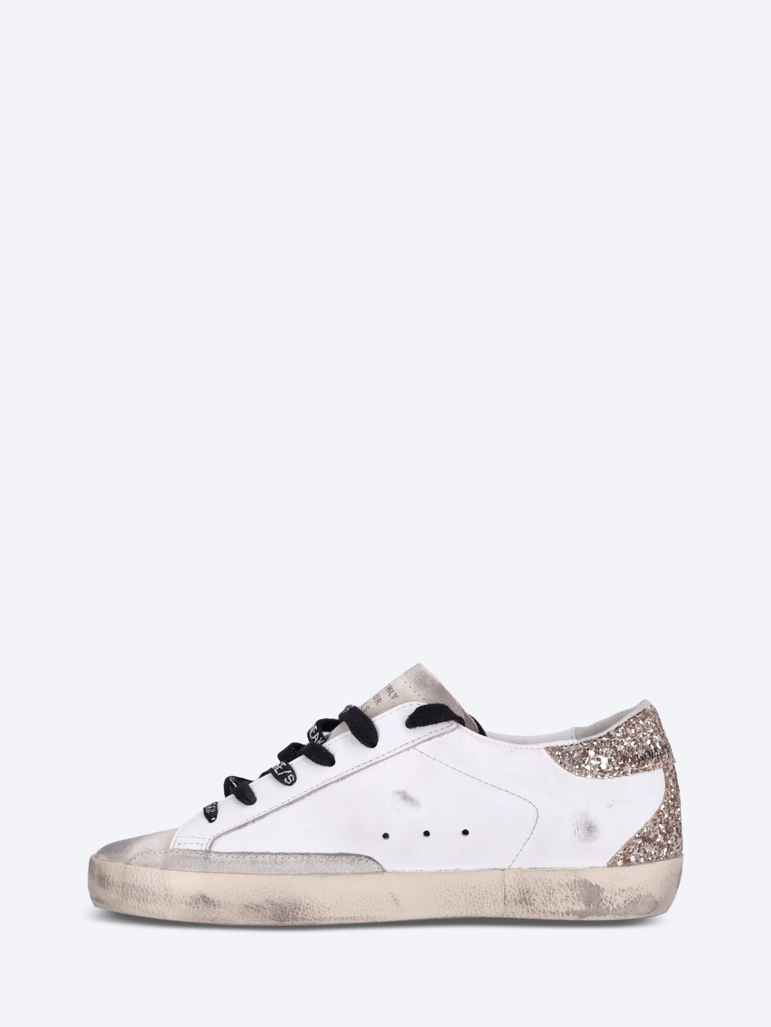Super-star leather upper glitter star sneakers 4