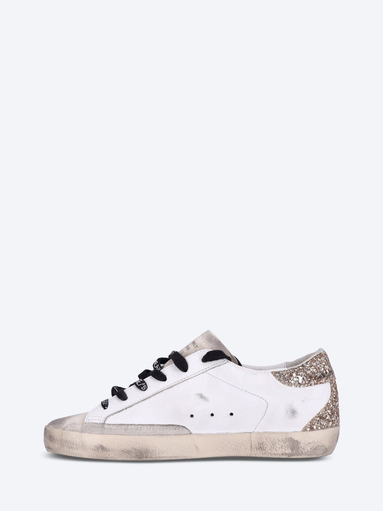 Super-star leather upper glitter star sneakers 4