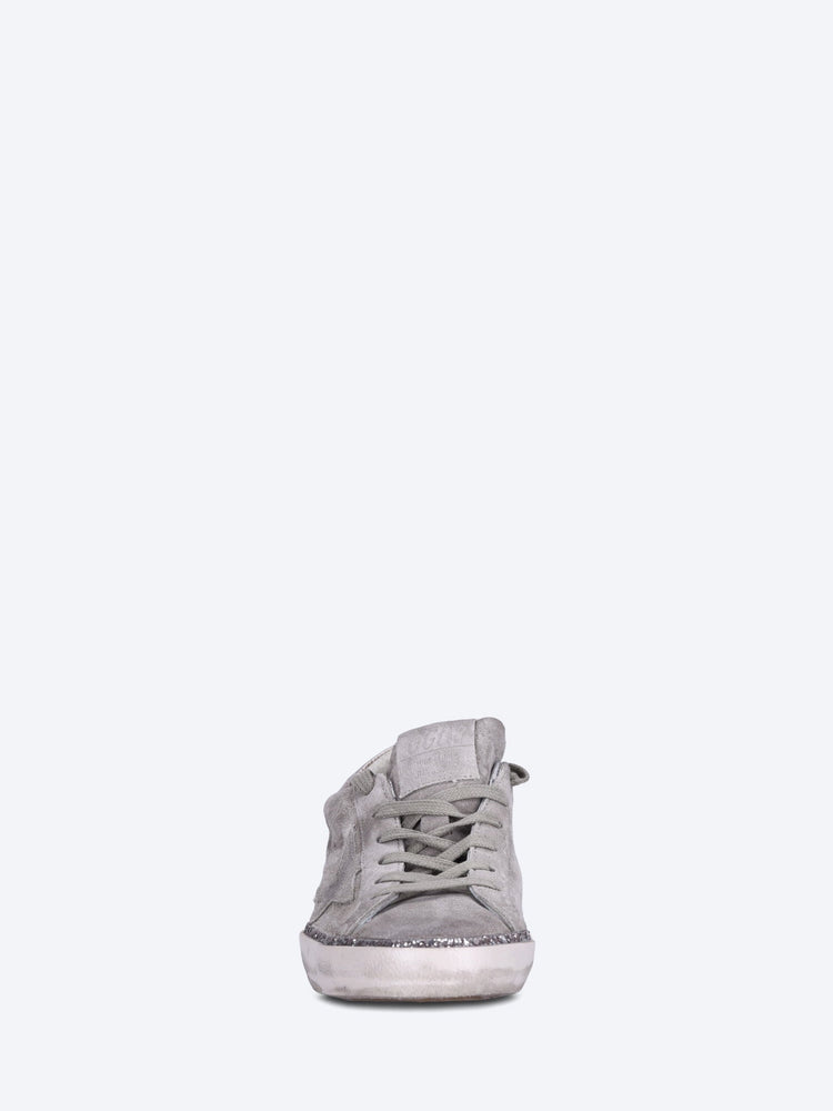 Super star suede star laminated nappa upper glitter sneakers 3