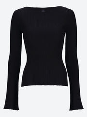Sweater boat neck rib knit ref: