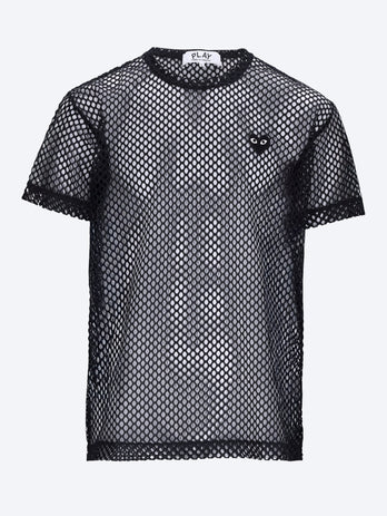 T-shirt mesh large black  emblem