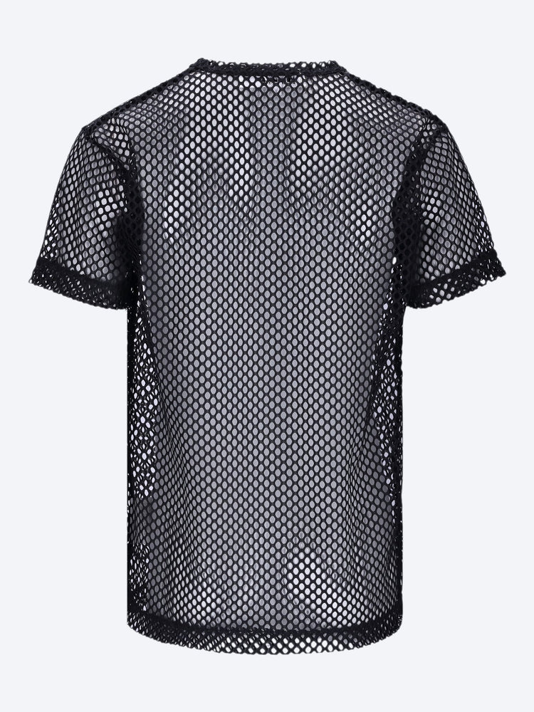 T-shirt mesh large black  emblem 2